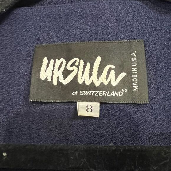 Ursula of Switzerland Blue Beaded Jacket and Skirt - Picture 5 of 16